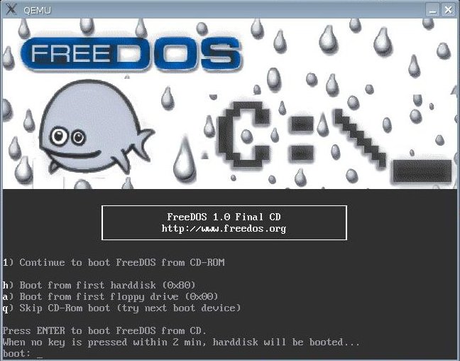 QEMU FreeDOS