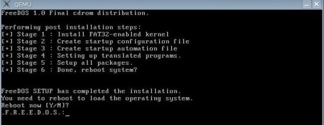 freedos-do not reboot type n